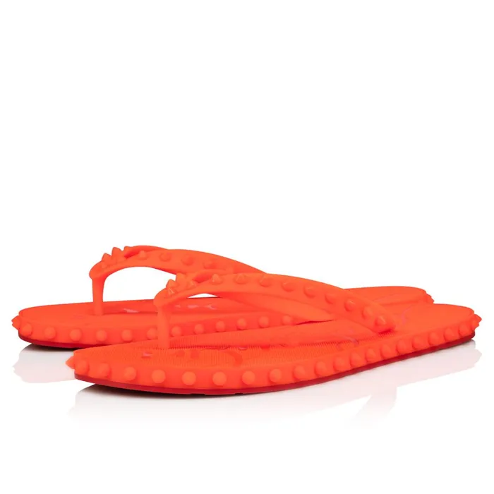 Men Super Loubi Flip Man Flipflops 8211 Rubber 8211 Fluo Orange Orange Christian Louboutin Sandals and Espadrilles Men Super Loubi Flip Man Flipflops 8211 Rubber 8211 Fluo Orange Orange Christian Louboutin Sandals and Espadrilles