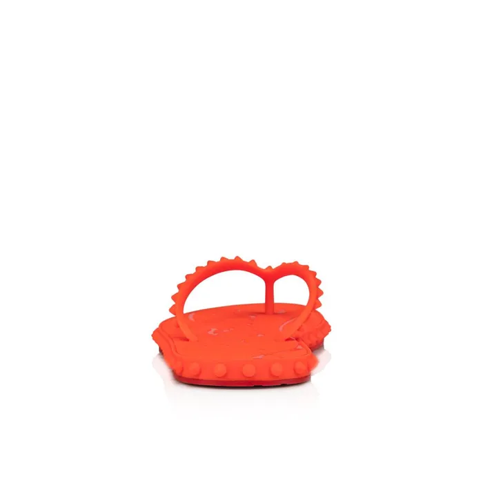 Men Super Loubi Flip Man Flipflops 8211 Rubber 8211 Fluo Orange Orange Christian Louboutin Sandals and Espadrilles