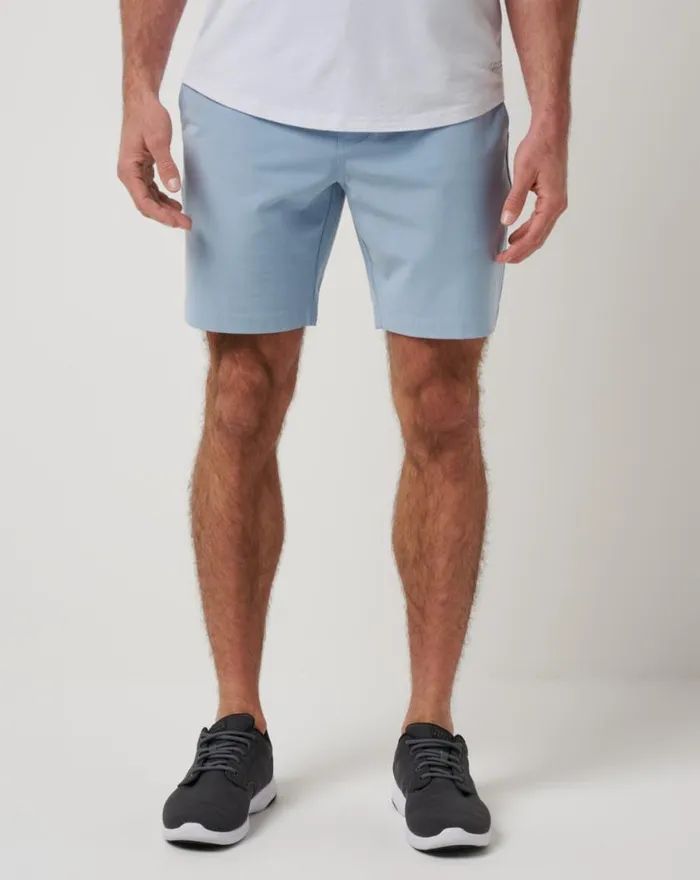 Men TECH CHINO SHORT 8IN Ash Blue TravisMathew Shorts