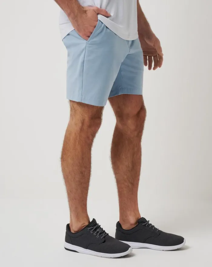 Men TECH CHINO SHORT 8IN Ash Blue TravisMathew Shorts