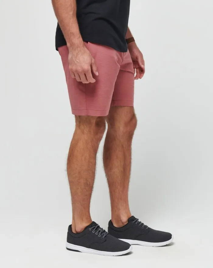 Men TECH CHINO SHORT 8IN Heather Roan Rouge TravisMathew Shorts