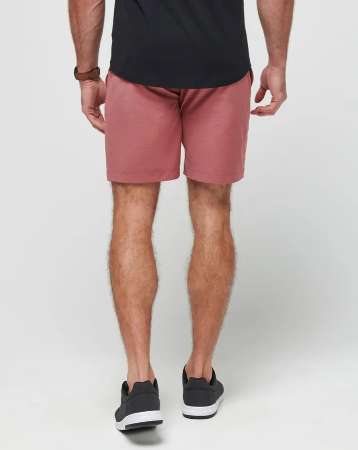 Men TECH CHINO SHORT 8IN Heather Roan Rouge TravisMathew Shorts