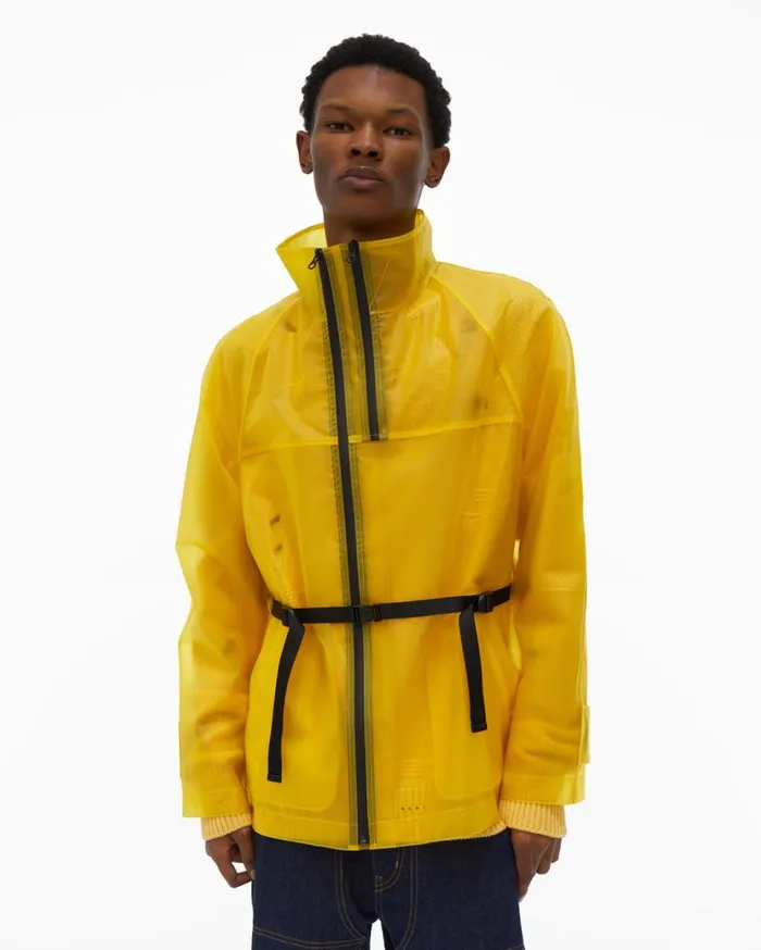Men Tech Jacket Laser Yellow Helmut Lang Jackets
