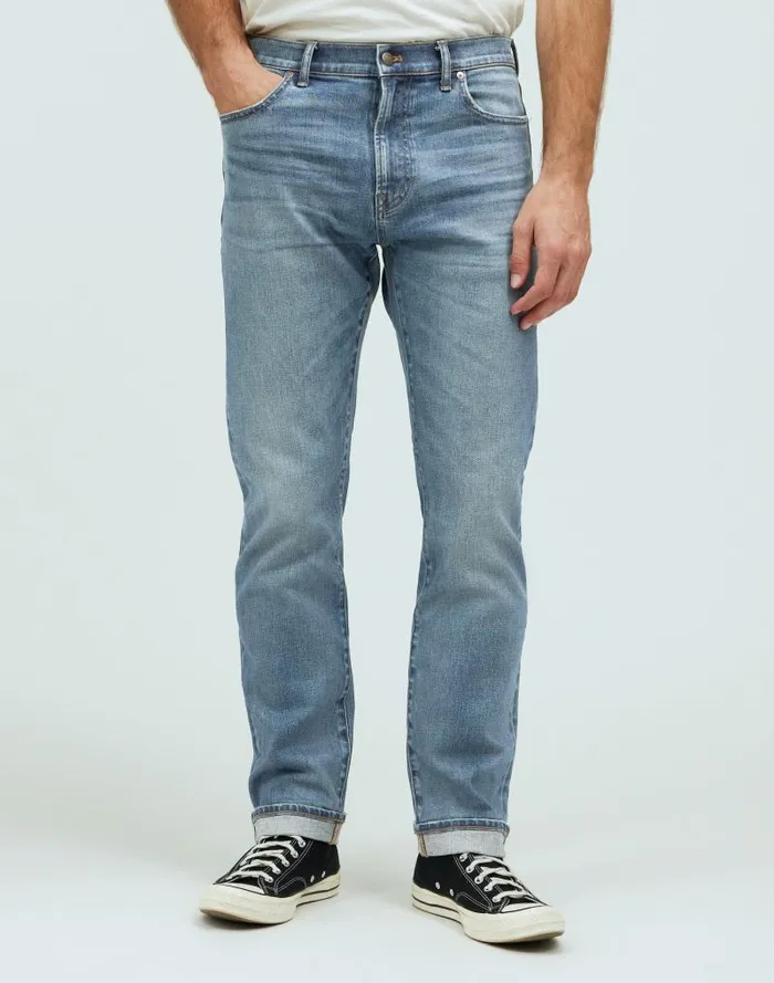 Men The 1991 StraightLeg Stretch Selvedge Jean Loyola Wash Madewell Jeans