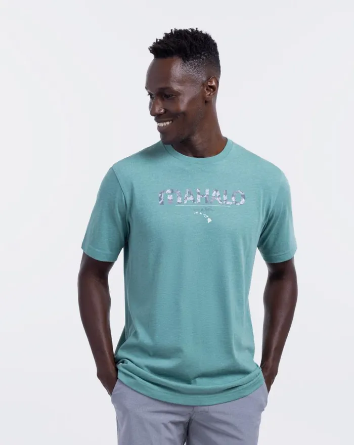 Men THE BIG ISLE 20 TEE Heather Green TravisMathew Tees