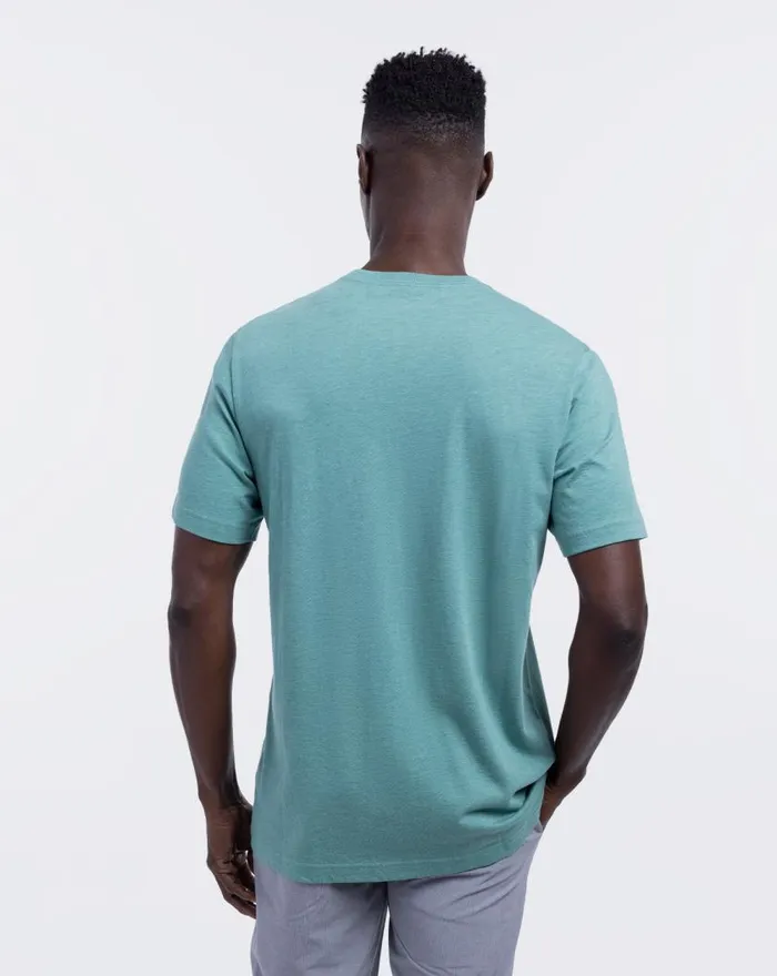 Men THE BIG ISLE 20 TEE Heather Green TravisMathew Tees