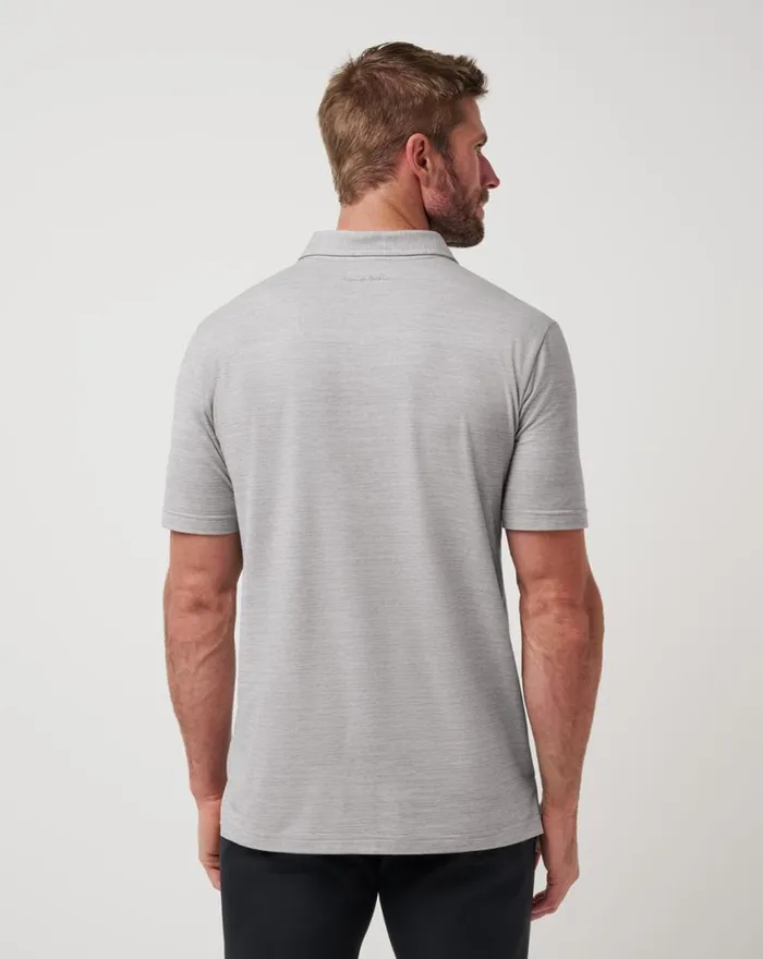 Men THE HEATER POLO Heather Microchip TravisMathew Polos