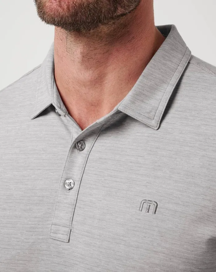 Men THE HEATER POLO Heather Microchip TravisMathew Polos