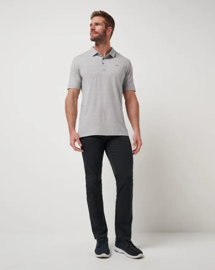 Men THE HEATER POLO Heather Microchip TravisMathew Polos