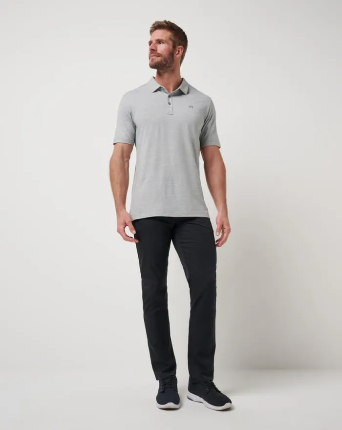 Men THE HEATER POLO Heather Microchip TravisMathew Polos