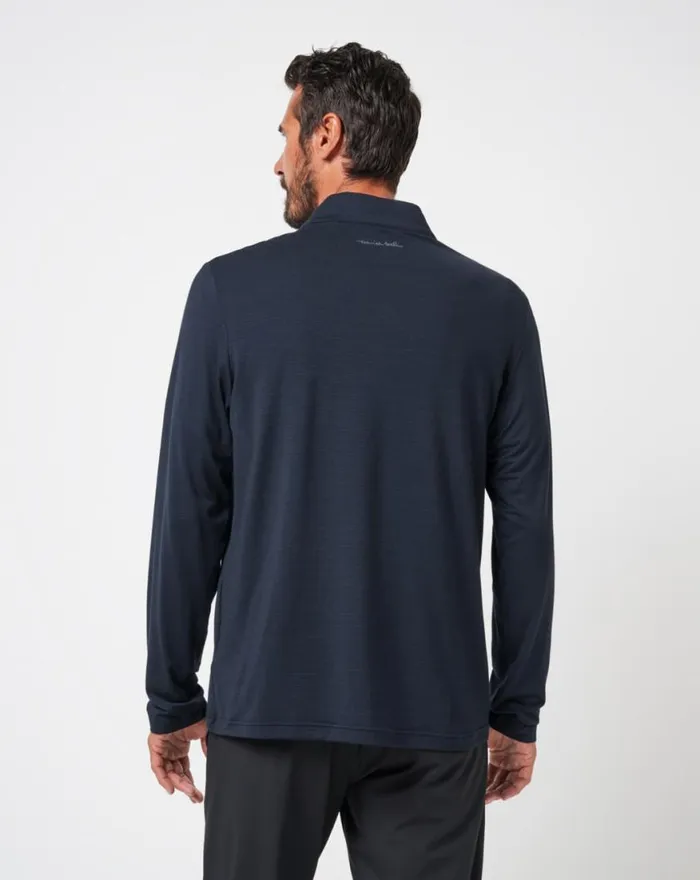 Men THE HEATER QUARTER ZIP Black TravisMathew Quarter Zips