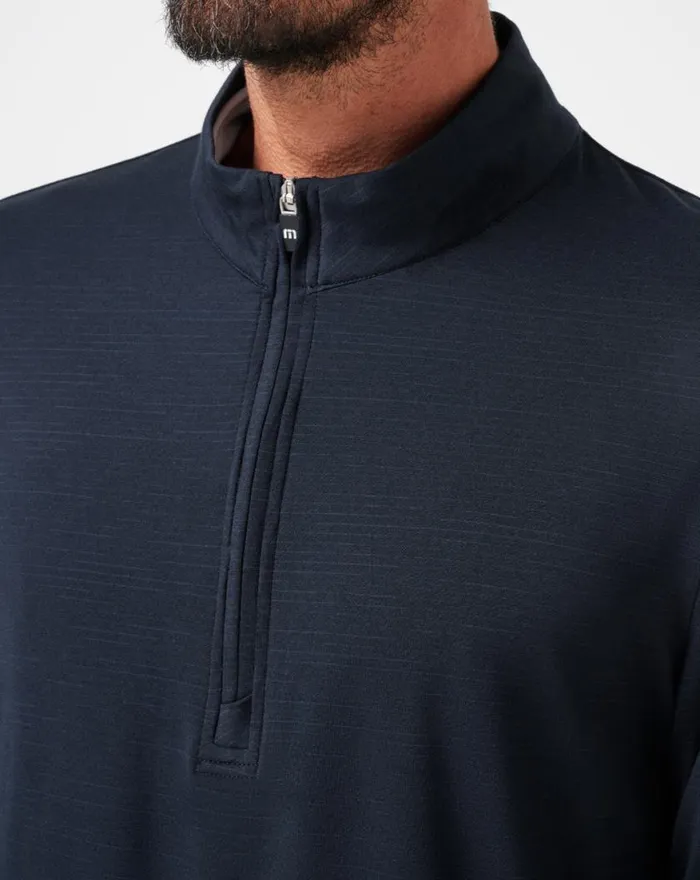 Men THE HEATER QUARTER ZIP Black TravisMathew Quarter Zips