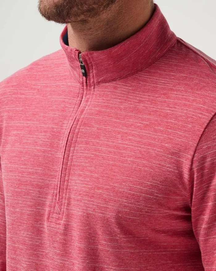 Men THE HEATER QUARTER ZIP Heather Scooter TravisMathew Quarter Zips