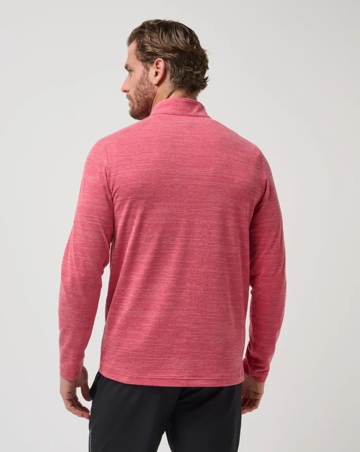 Men THE HEATER QUARTER ZIP Heather Scooter TravisMathew Quarter Zips