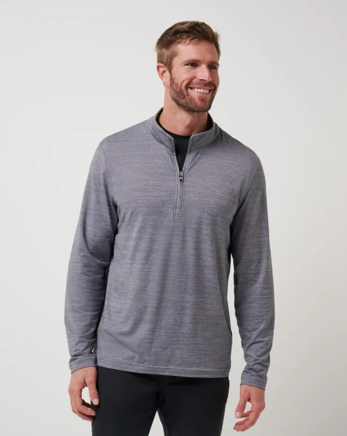 Men THE HEATER QUARTER ZIP Sleetquiet Shade TravisMathew Quarter Zips