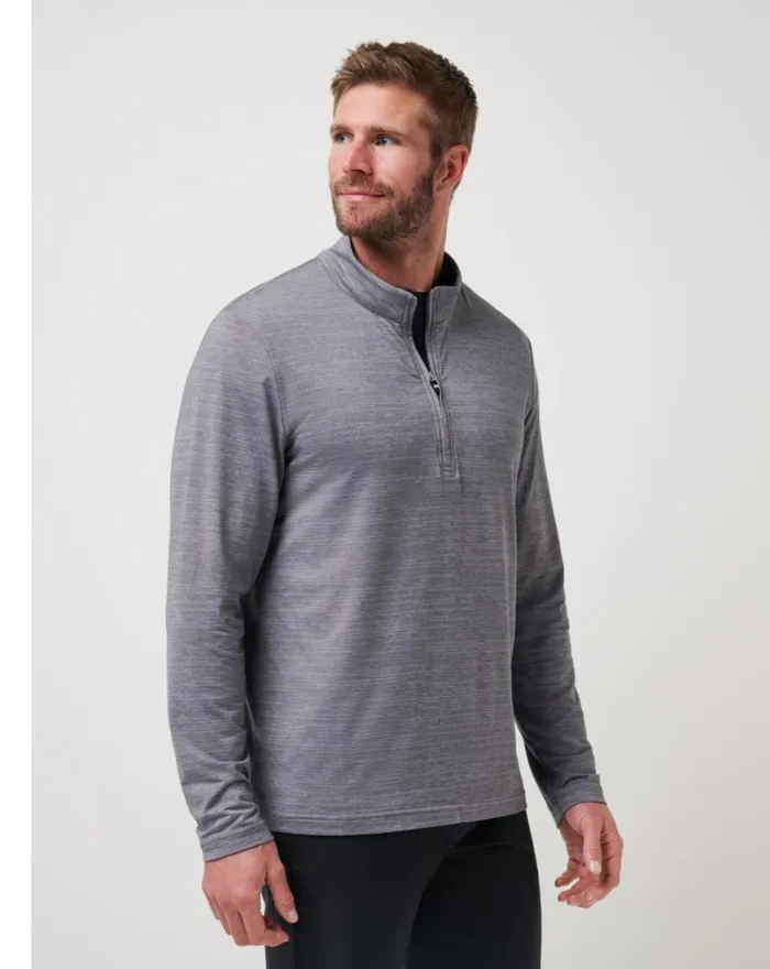 Men THE HEATER QUARTER ZIP Sleetquiet Shade TravisMathew Quarter Zips