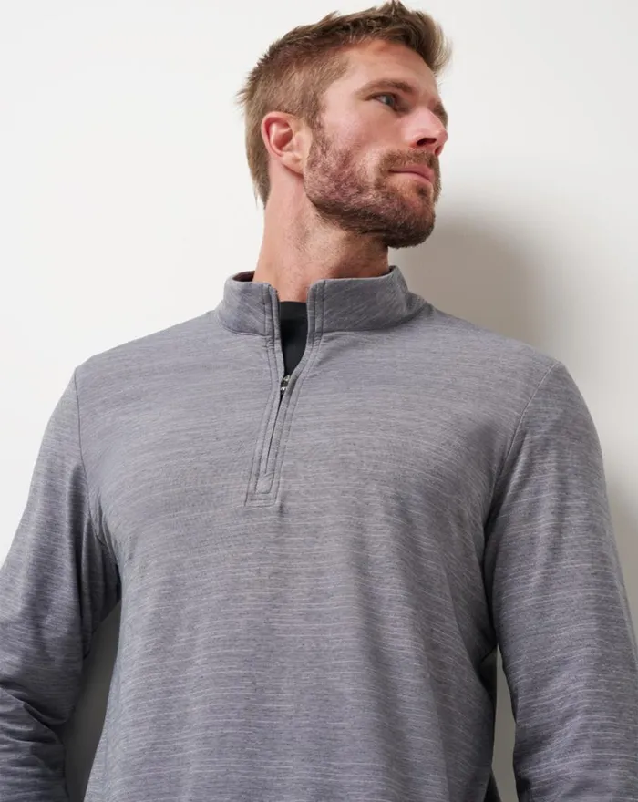 Men THE HEATER QUARTER ZIP Sleetquiet Shade TravisMathew Quarter Zips