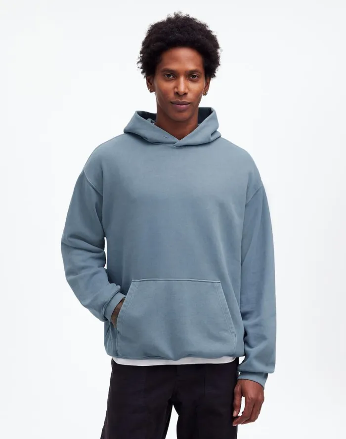Men The McCarren Midweight Hoodie Sweatshirt Teapot Blue Madewell Hoodies and Sweatshirts Men The McCarren Midweight Hoodie Sweatshirt Teapot Blue Madewell Hoodies and Sweatshirts
