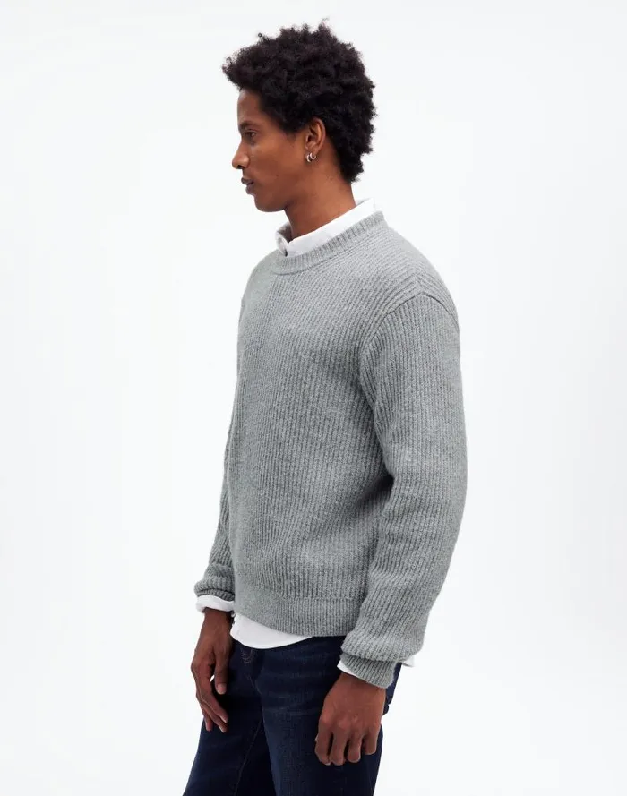 Men The Wyckoff Sweater Grey Marl Madewell Sweaters