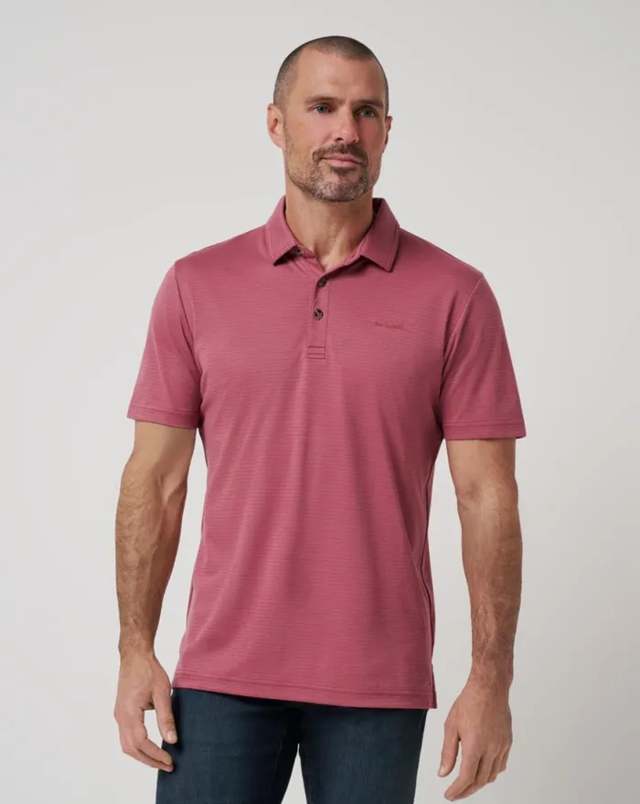 Men THE ZINNA 20 POLO Roan Rouge TravisMathew Polos