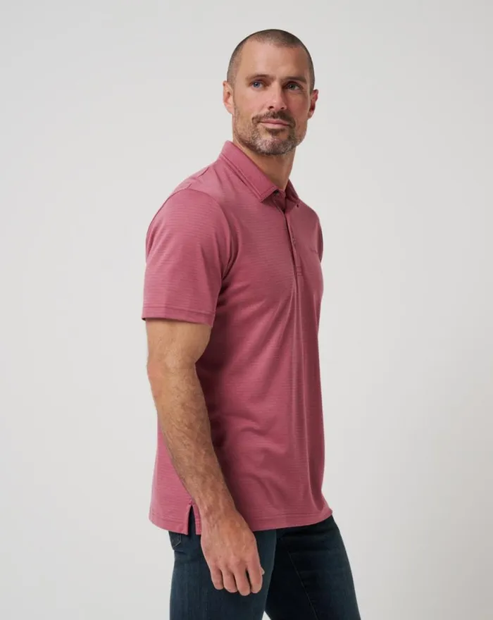 Men THE ZINNA 20 POLO Roan Rouge TravisMathew Polos