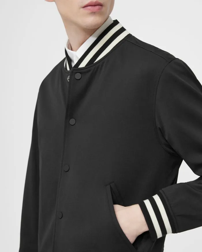 Men Theory Blazers Jackets Varsity Jacket In Neoteric Black