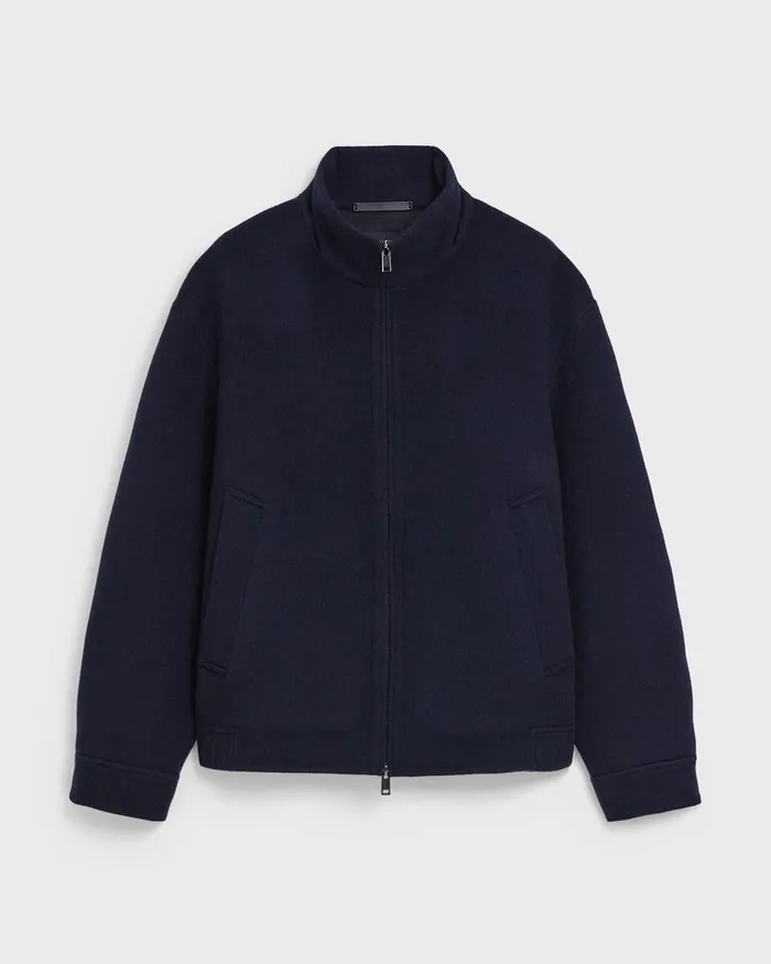 Men Theory Outerwear Straight Jacket In DoubleFace WoolCashmere Baltic