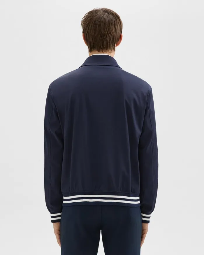 Men Theory Outerwear Varsity Jacket In Neoteric Navy
