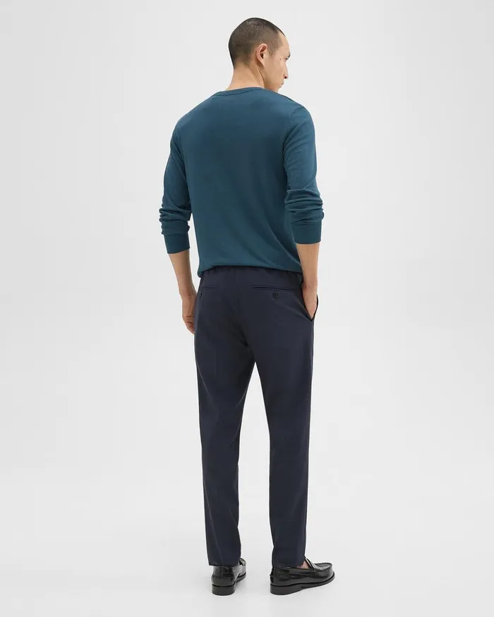 Men Theory Pants Larin Drawstring Pant In Stretch Wool Navy