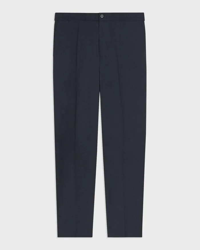 Men Theory Pants Larin Drawstring Pant In Stretch Wool Navy