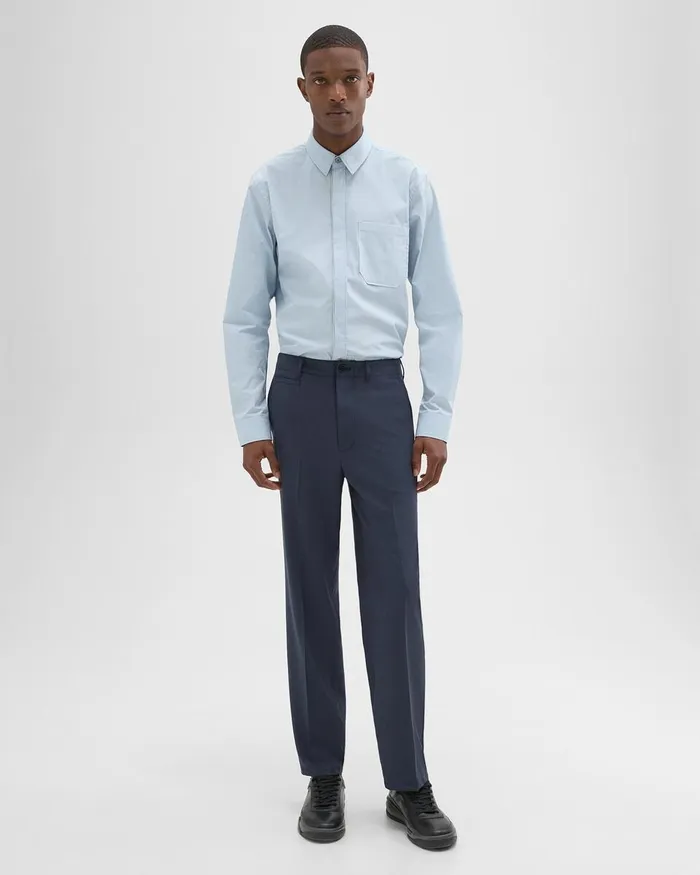 Men Theory Pants Relaxed Virgin Wool Pant Inkwell