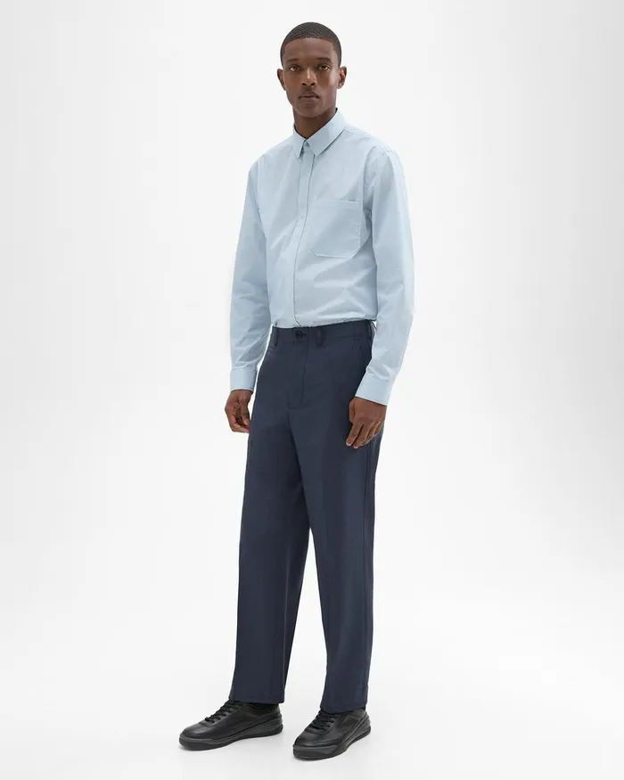 Men Theory Pants Relaxed Virgin Wool Pant Inkwell