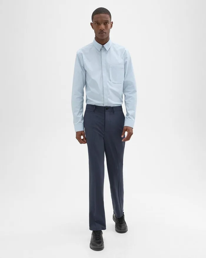 Men Theory Pants Relaxed Virgin Wool Pant Inkwell