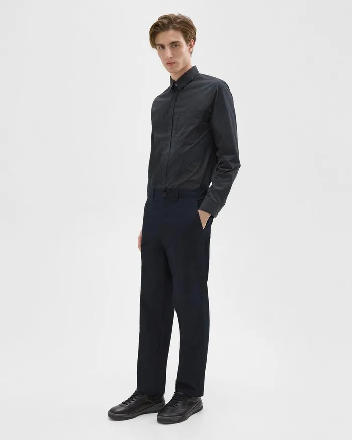 Men Theory Pants Relaxed Virgin Wool Pant Navy