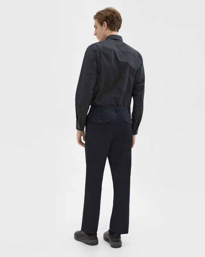 Men Theory Pants Relaxed Virgin Wool Pant Navy