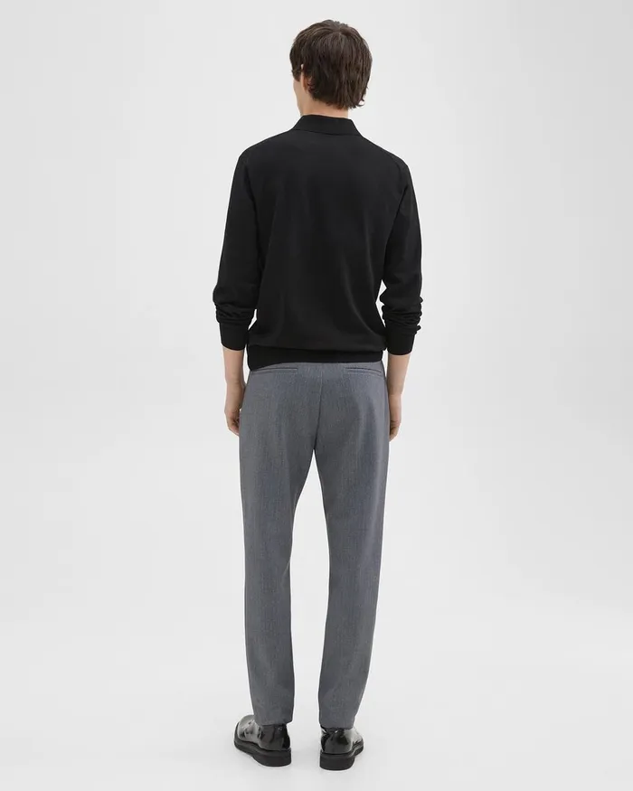 Men Theory Pants Zaine Pant In Herringbone Precision Ponte Grey Melange