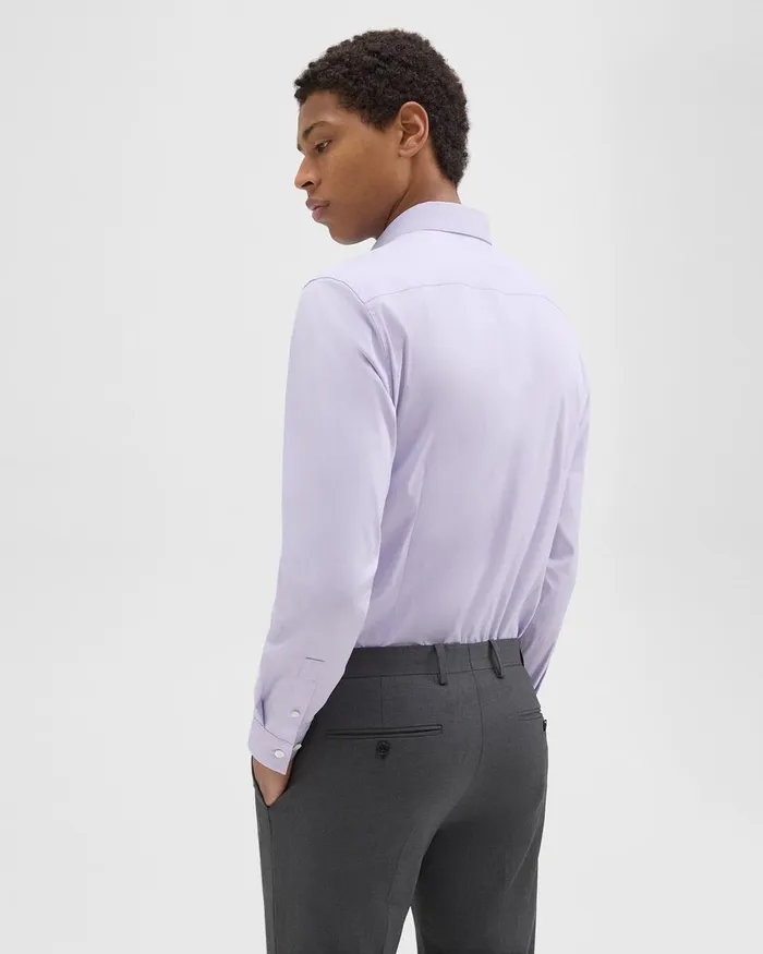 Men Theory Shirts Sylvain Shirt In Good Cotton Soft Iris