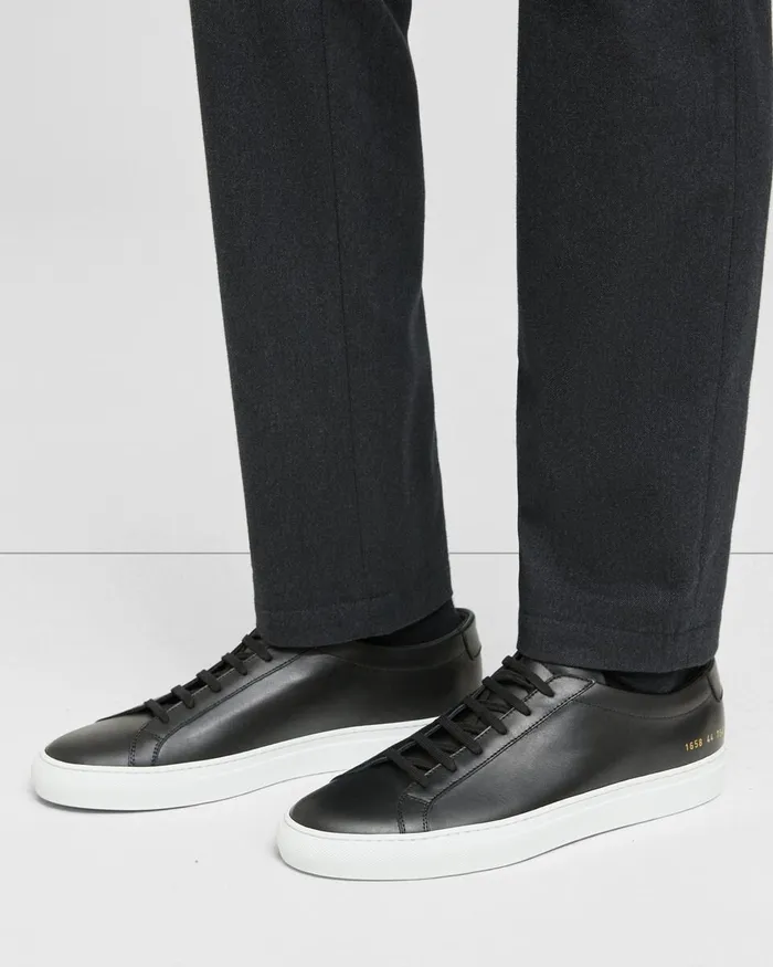 Men Theory Shoes Common Projects Original Achilles Sneakers Black