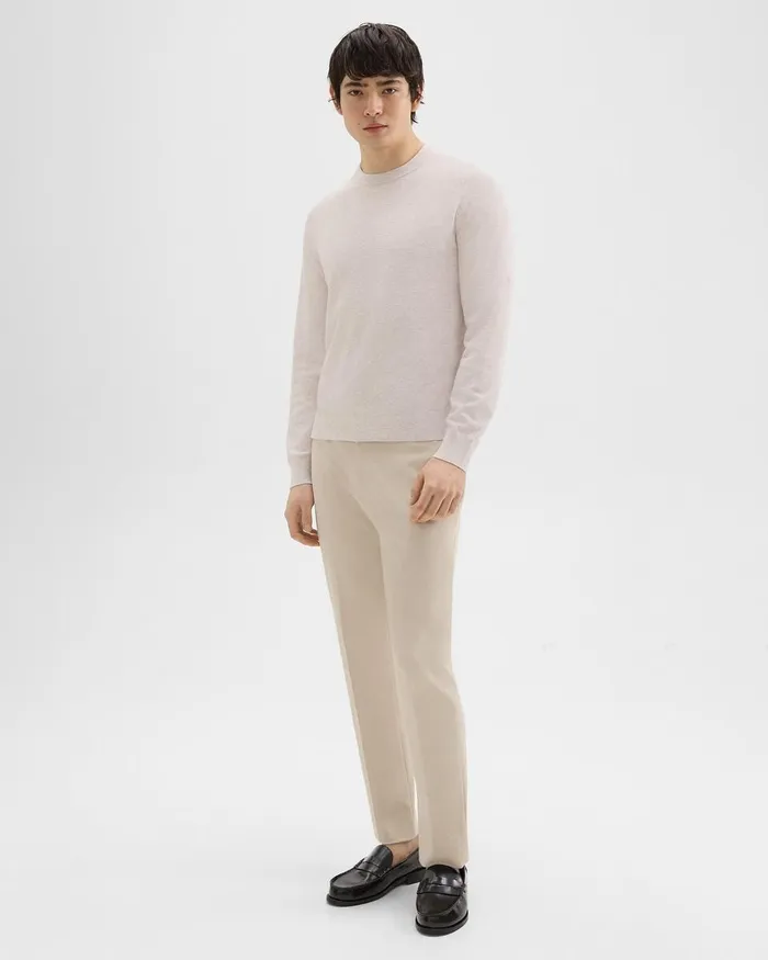 Men Theory Sweaters Cardigans Riland Sweater In Light Bilen Melange Ivory