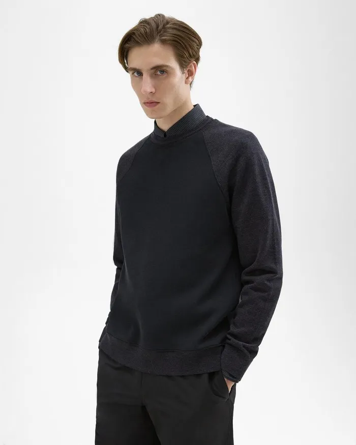 Men Theory Sweatshirts Hoodies ScubaWool Combo Sweatshirt Black