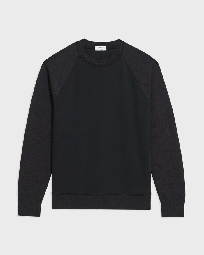 Men Theory Sweatshirts Hoodies ScubaWool Combo Sweatshirt Black