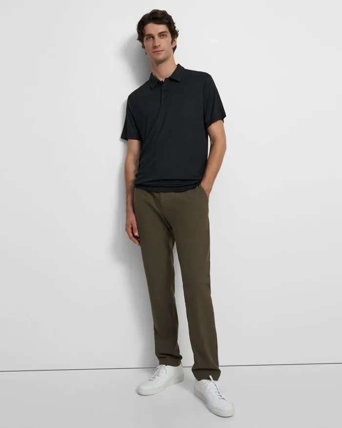 Men Theory TShirts Polos Bron Polo Shirt In Anemone Modal Jersey Black Multi