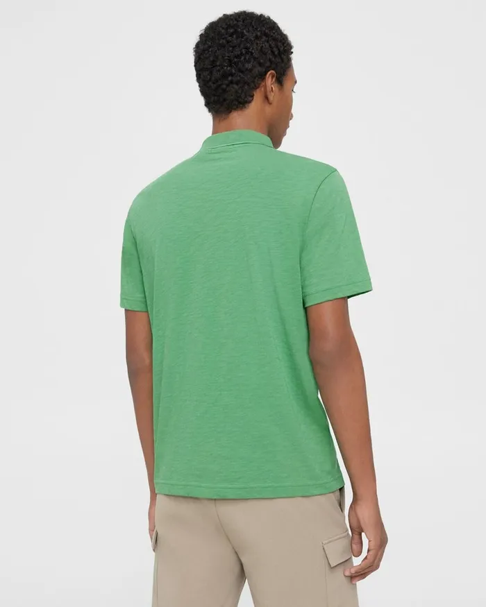Men Theory TShirts Polos Bron Polo Shirt In Slub Cotton Jade Green