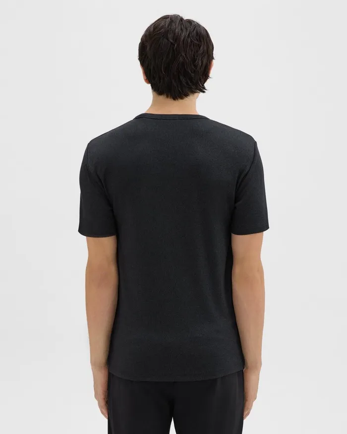 Men Theory TShirts Polos Essential Tee In Anemone Modal Jersey Black Multi