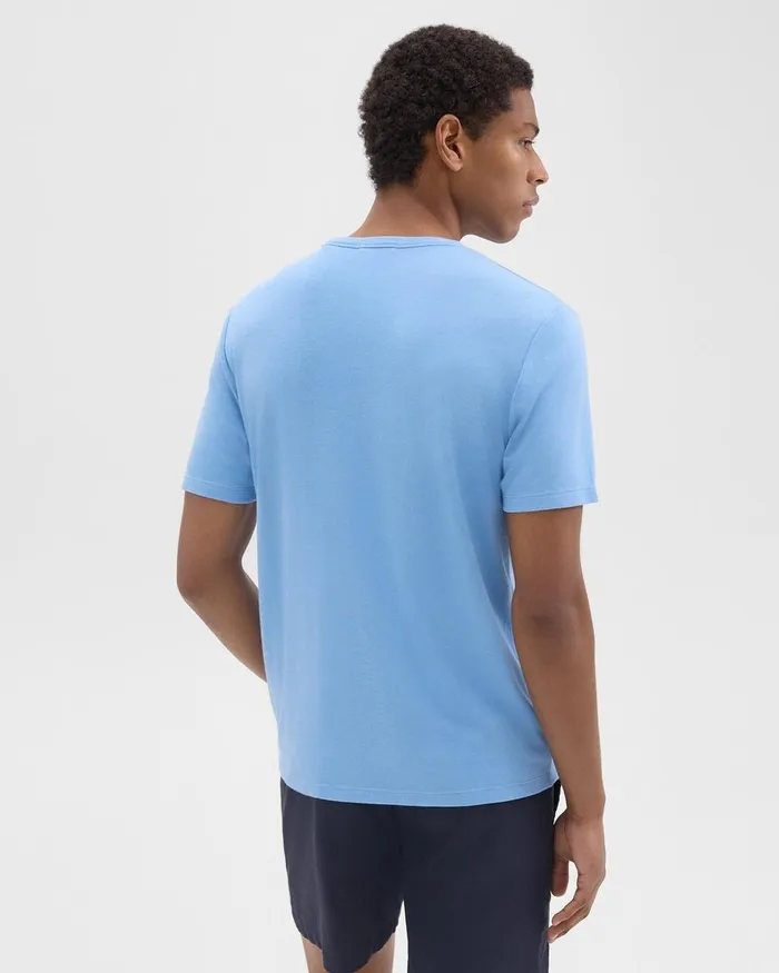 Men Theory TShirts Polos Essential Tee In Anemone Modal Jersey Powder Blue
