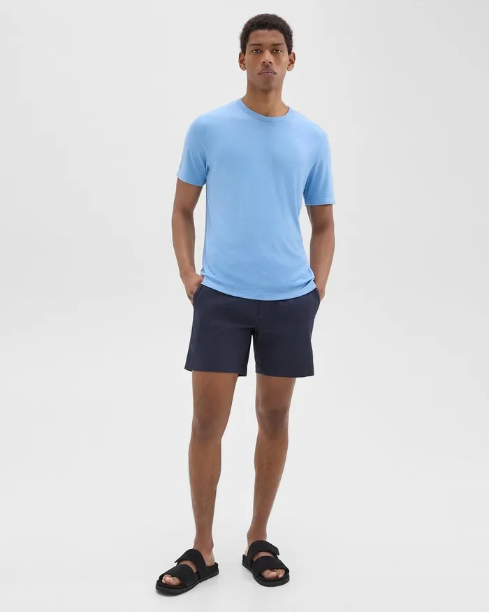 Men Theory TShirts Polos Essential Tee In Anemone Modal Jersey Powder Blue