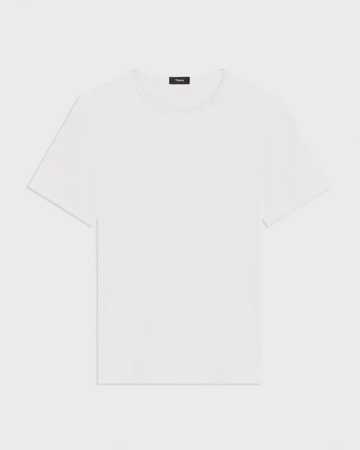 Men Theory TShirts Polos Precise Tee In Pima Cotton Jersey White