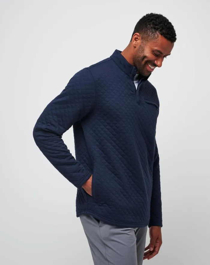 Men TRANSATLANTIC QUARTER ZIP Total Eclipse TravisMathew Quarter Zips