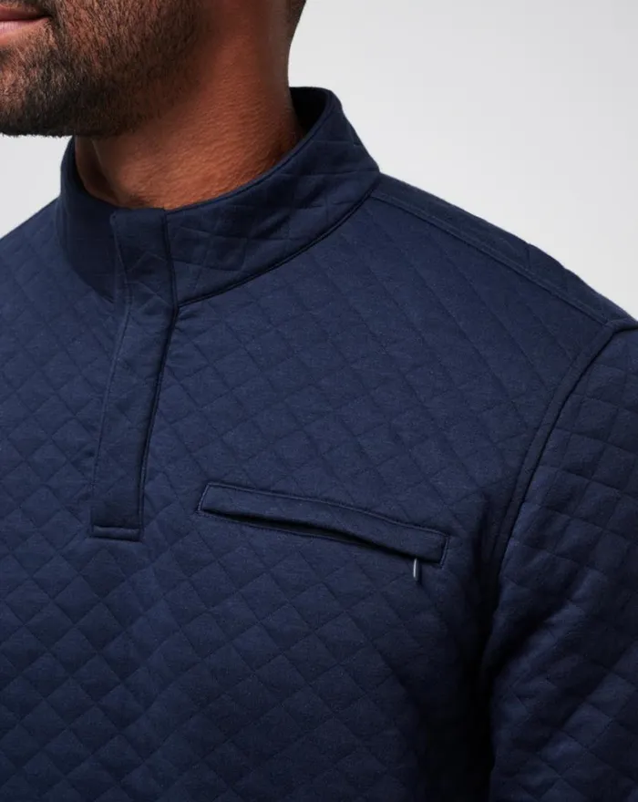 Men TRANSATLANTIC QUARTER ZIP Total Eclipse TravisMathew Quarter Zips