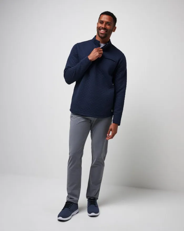 Men TRANSATLANTIC QUARTER ZIP Total Eclipse TravisMathew Quarter Zips